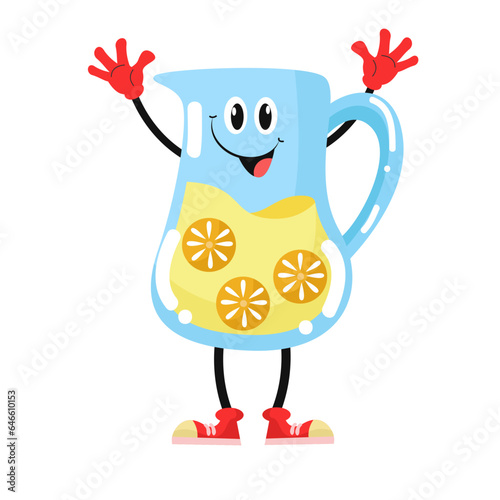  vector  cute lemonade with hand cartoon illustration