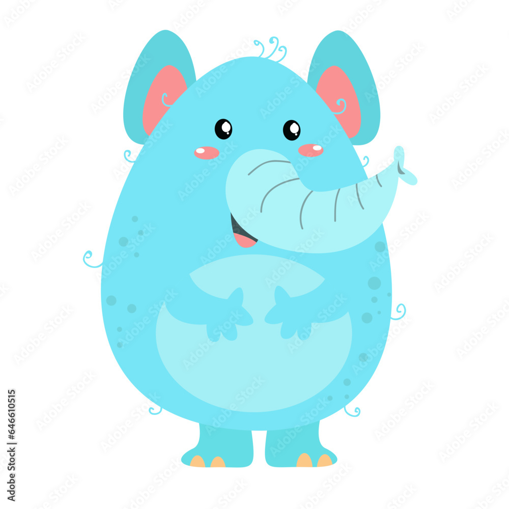 Fototapeta premium vector cute elephant cartoon character