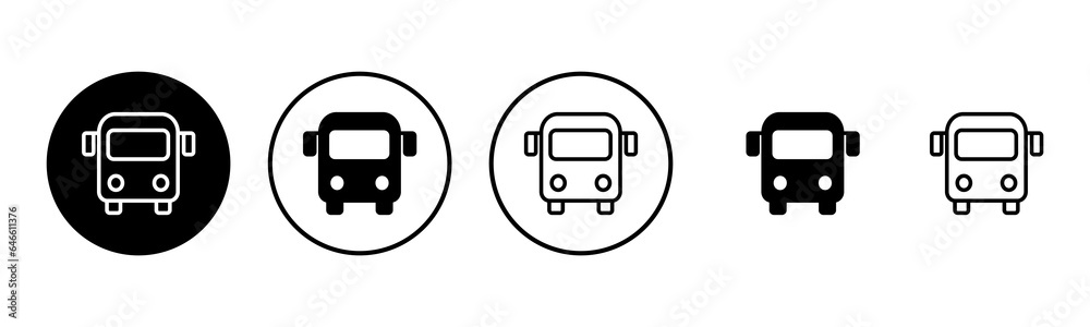 Bus icon set illustration. bus sign and symbol. transport symbol Bus icon set illustration. bus sign and symbol. transport symbol