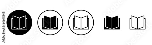 Book icon set illustration. open book sign and symbol. ebook icon