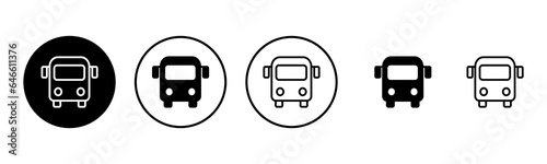 Free Download Bus icon set illustration. bus sign and symbol. transport symbol - GFXLoad