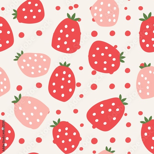 Very cute and colorrful strawberry background 