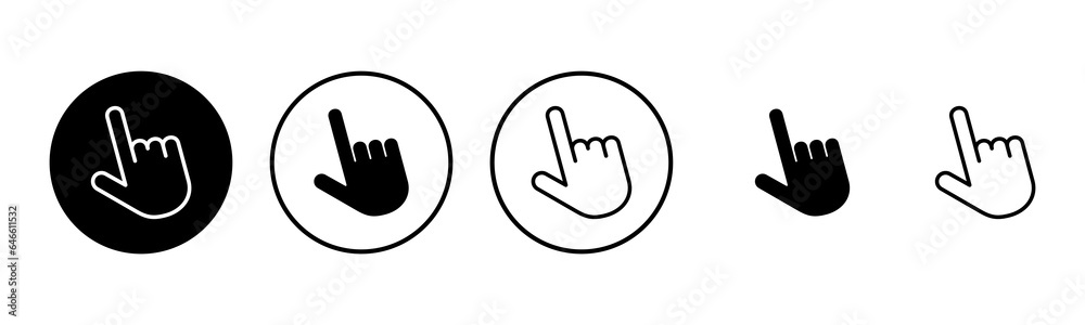 Hand cursor icon set illustration. cursor sign and symbol. hand cursor icon clik Hand cursor icon set illustration. cursor sign and symbol. hand cursor icon clik