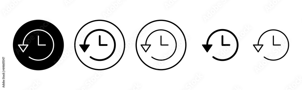 History icon set illustration. recent event history sign and symbol History icon set illustration. recent event history sign and symbol