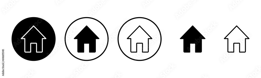 Home icon set illustration. House sign and symbol Home icon set illustration. House sign and symbol