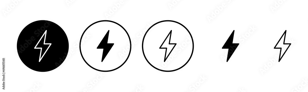 Lightning icon set illustration. electric sign and symbol. power icon. energy sign