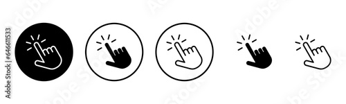 Hand click icon set illustration. pointer sign and symbol. hand cursor icon