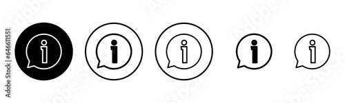 Information sign icon set illustration. about us sign and symbol. question mark icon