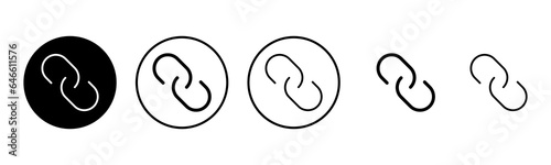 Link icon set illustration. Hyperlink chain sign and symbol
