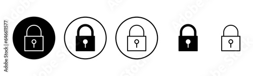 Lock icon set illustration. Padlock sign and symbol. Encryption icon. Security symbol