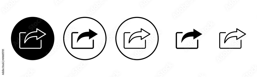 Share icon set illustration. Sharing sign and symbol