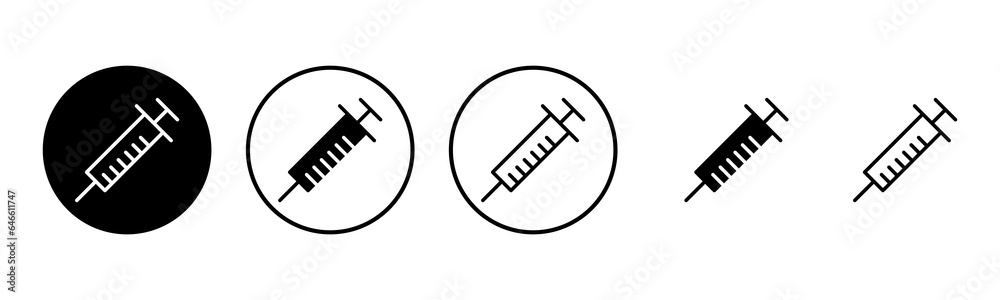 Syringe icon set illustration. injection sign and symbol. vaccine icon Syringe icon set illustration. injection sign and symbol. vaccine icon