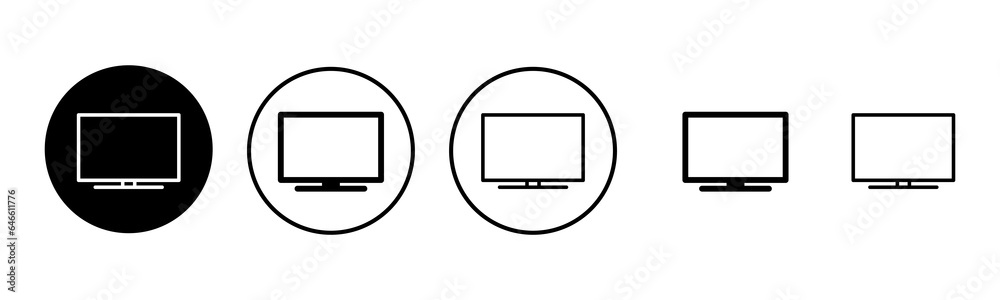 Tv icon set illustration. television sign and symbol Tv icon set illustration. television sign and symbol