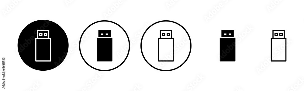Usb icon set illustration. Flash disk sign and symbol. flash drive sign. Usb icon set illustration. Flash disk sign and symbol. flash drive sign.