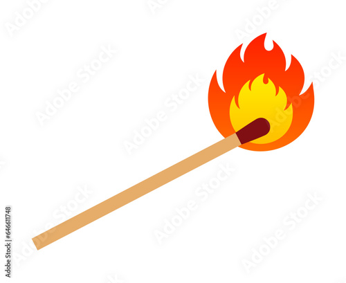 火のついたマッチ棒