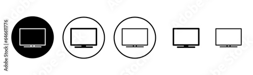 Tv icon set illustration. television sign and symbol