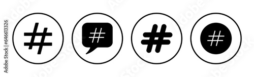 Hashtag icon vector. hashtag simbols