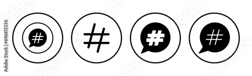 Hashtag icon vector. hashtag simbols