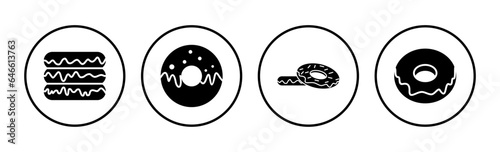 Donut icon vector. doughnut icon. donut logo