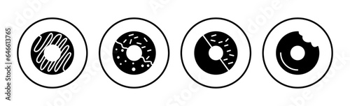Donut icon vector. doughnut icon. donut logo