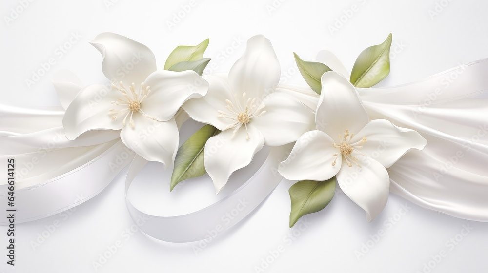 Obraz premium Delicate natural floral background, floral mock up background, flowers in nature close-up with soft focus