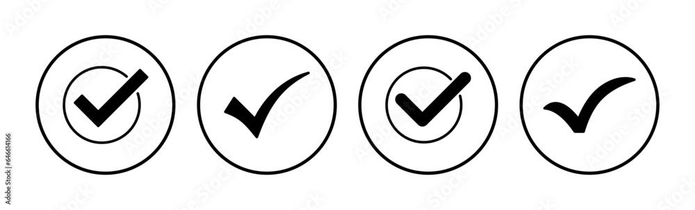 check icon vector. check mark icon. check list button icon. Stock ...