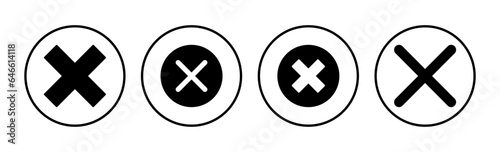 Close vector icon. Delete icon. remove, cancel, exit symbol.