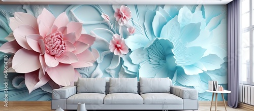 High-quality floral wallpaper for living room decor.