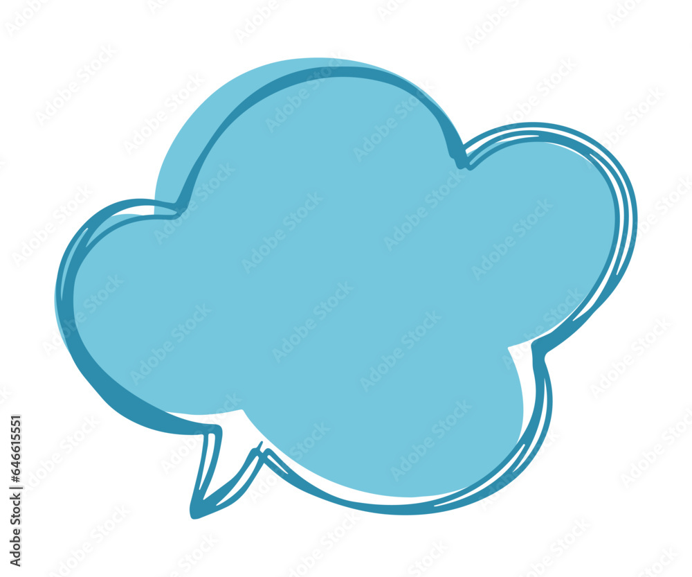 Cloud Shape Speech Bubble for text Box Cartoon Doodle Vector Illustration Cloud Shape Speech Bubble for text Box Cartoon Doodle Vector Illustration