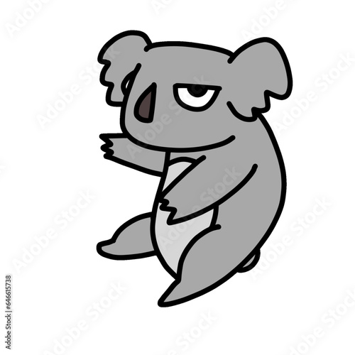 cute koala transparent background vector illustration