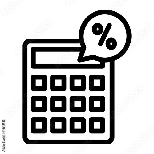 calculator outline icon