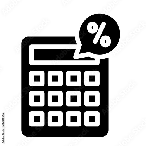 calculator glyph icon