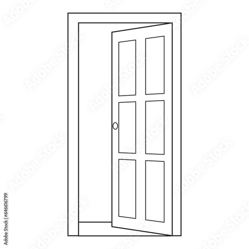 door line vector illustration