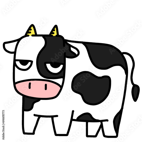 cute cow transparent background vector illustration