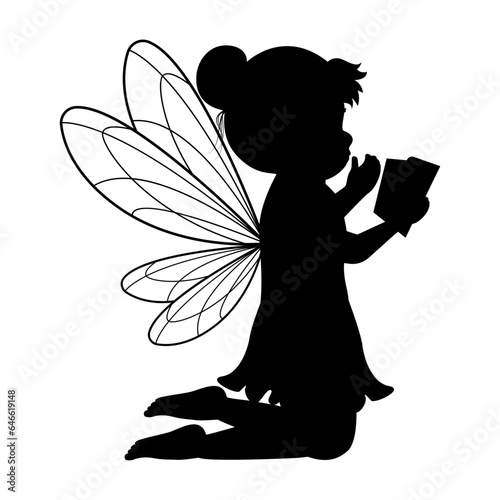 little fairy silhouette illustration