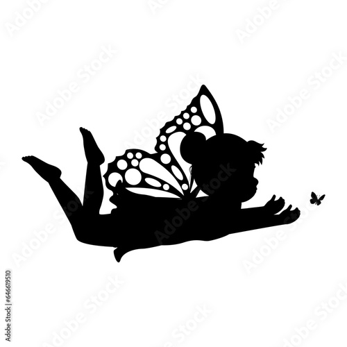 little fairy silhouette illustration