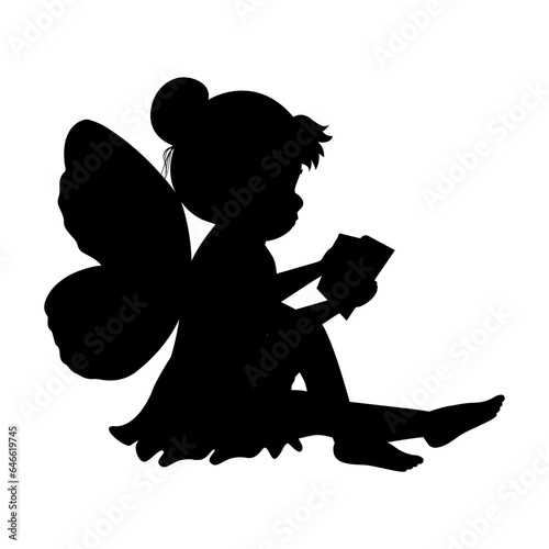 little fairy silhouette illustration