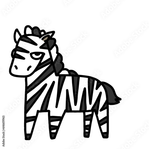 cute zebra transparent background vector illustration