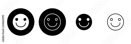 smile icon set. smile emoticon icon. feedback