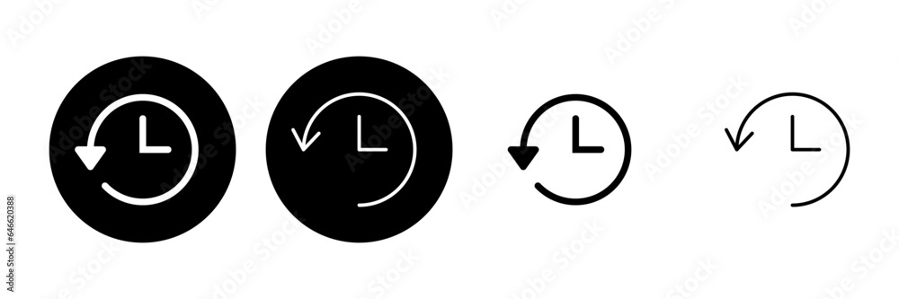 History icon set. recent event history History icon set. recent event history