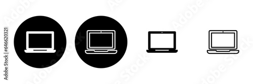 Laptop icon set. computer icon vector