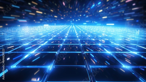 Brilliant Technology Blue Glow Neon Background Background