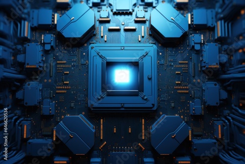 Brilliant Technology Blue Glow Neon Background Background