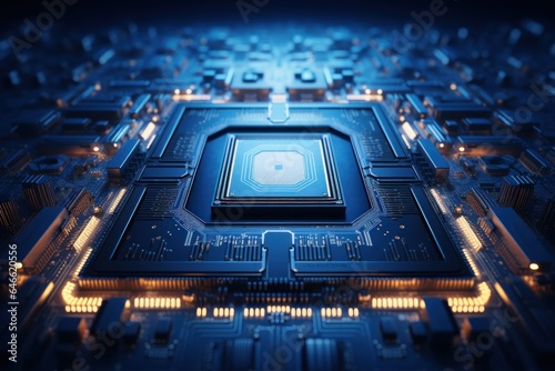 Brilliant Technology Blue Glow Neon Background Background