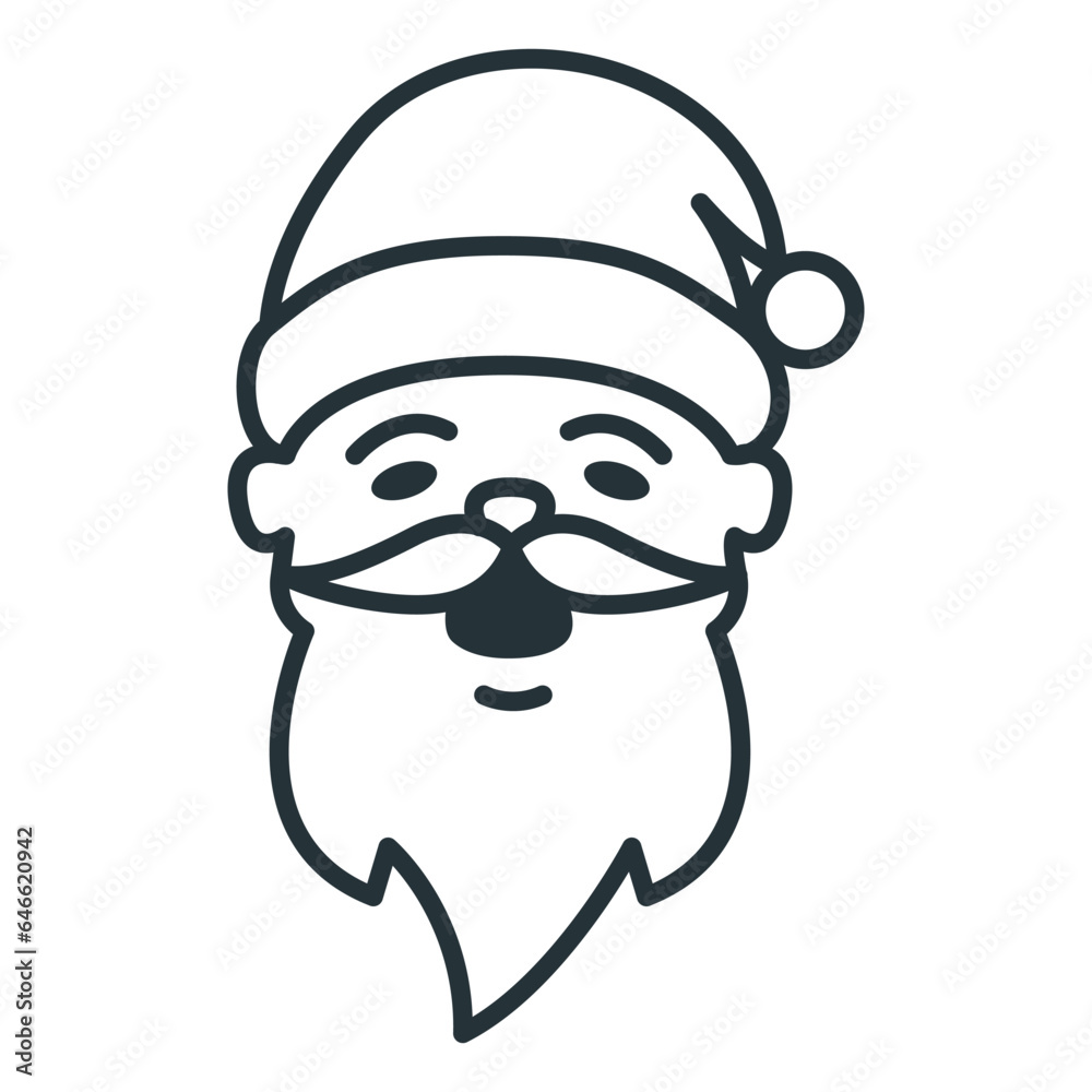 Santa icon vector on trendy design Santa icon vector on trendy design