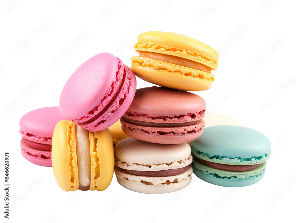 colorful macaroons isolated on white background colorful macaroons isolated on white background