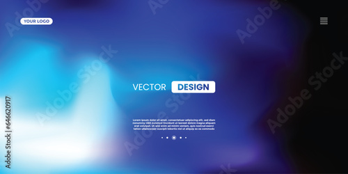 Abstract futuristic technology blurred summer blue red orange green rainbow liquid neon light colours background dynamic geometric shape landing page or banner template vector illustration. login form