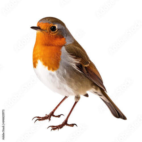 robin isolated on white background © krit
