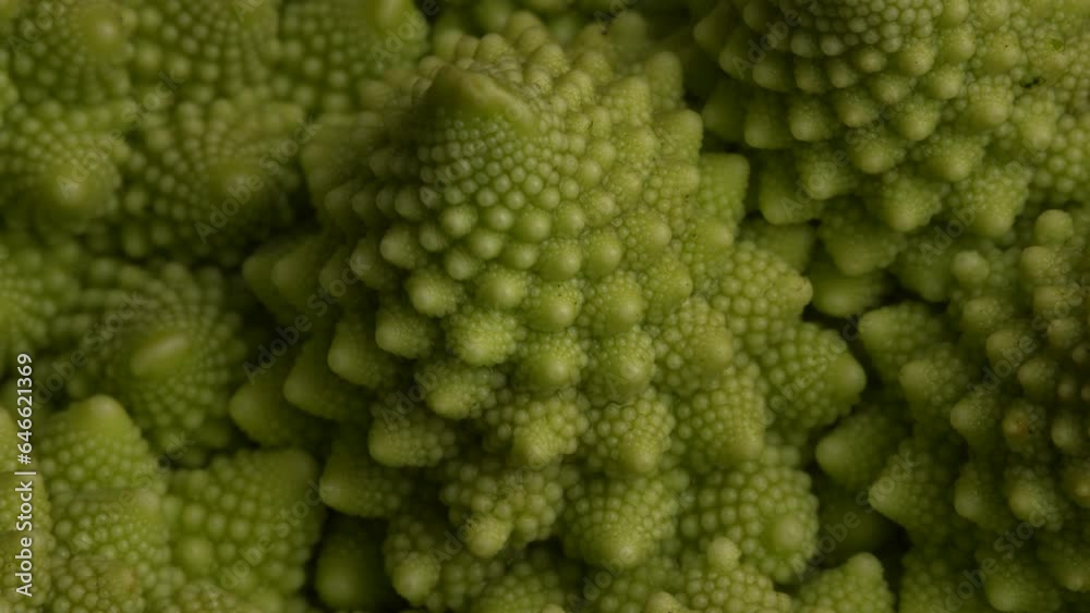 Romanesco Cauliflower in a rotating macro shot Romanesco Cauliflower in a rotating macro shot
