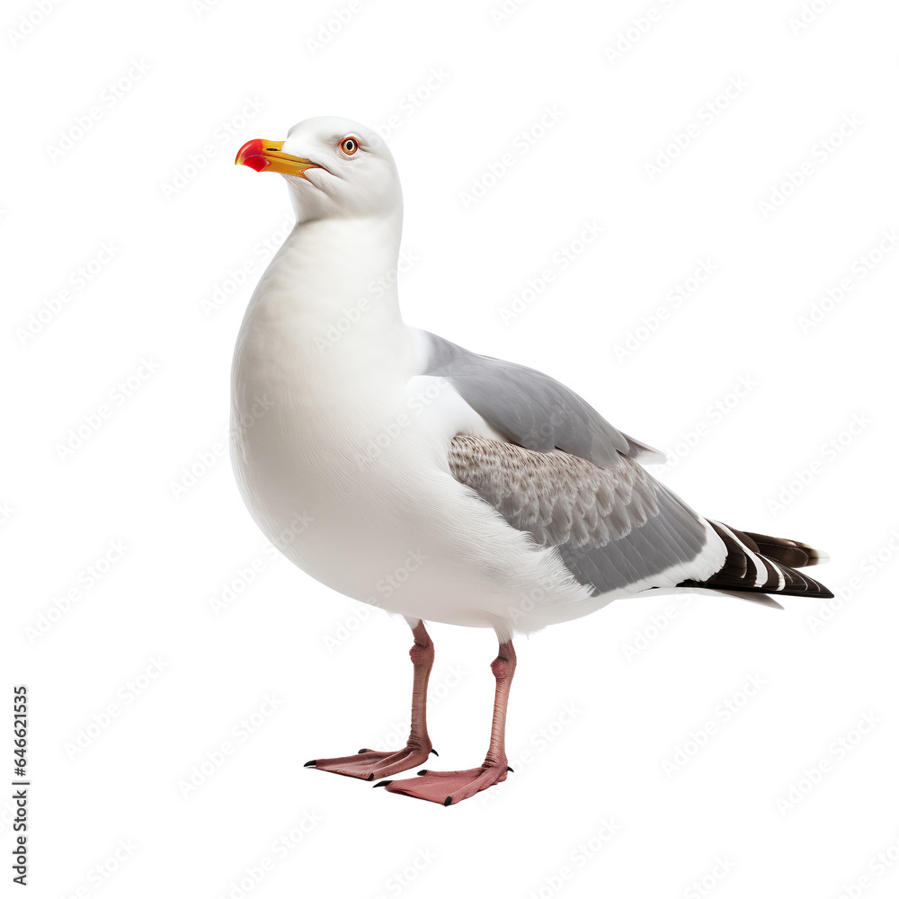 Fototapeta premium seagull isolated on white background